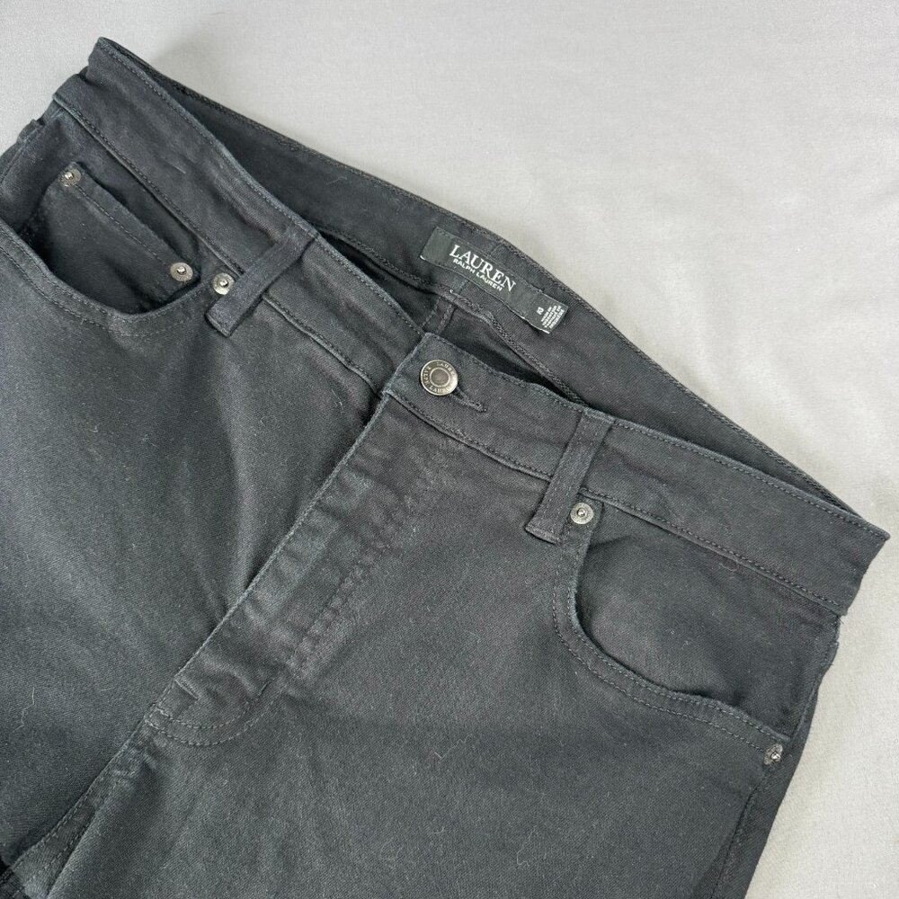 Ralph Lauren Black Label High Rise Strech Black Jeans Classic City Y2K Women 12